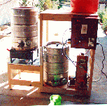 Front view of bottom half of system